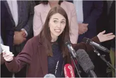  ?? — AFP ?? New Zealand’s Prime Minister Jacinda Ardern on her campaign trail speaking to students at Victoria University in Wellington ahead of general elections.