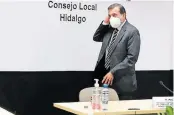  ?? /ALMA SÁNCHEZ ?? José Luis Ashane Bulos, presidente de la Junta Local del INE Hidalgo