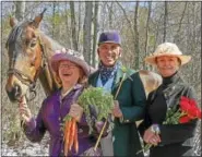  ?? PHOTO BY HILARY ADORNO — CONNECTICU­T JUNIOR REPUBLIC ?? Pictured from left are: Margoux the Horse, Courtesy of Viktoria Sleeper and Terra Cello Farm; Honorary Hosts Mary and Peter Tavino; and Event Chair, Patricia Hearn.