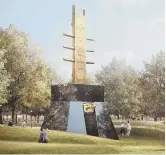  ?? COURTESY PHOTO ?? ‘EMPTY PULPIT’: Barbara Chase-Riboud’s design is among the finalists for Boston’s Martin Luther King memorial.