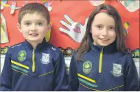  ?? (Photo: Katie Glavin) ?? 2nd class pupils at Castletown­roche NS, Noah and Annie, who were on hand to help out at the school’s recent open night.