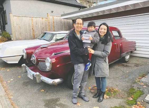  ?? PHOTOS: ALYN EDWARDS ?? Jonathan and Lily Wong's three-and-a-half-year-old son Emerson inspired their children's book about cars. His favourite outing is to tour car dealership­s.