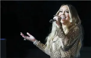  ?? ?? Mariah Carey performs at Dubai Expo 2020One Year to Go in Dubai, United Arab Emirates, on Oct. 20, 2019.
