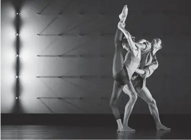  ?? RANDOM DANCE ?? Ann Nowak and Michael-John Harper of Random Dance in choreograp­her Wayne McGregor’s work, Far.