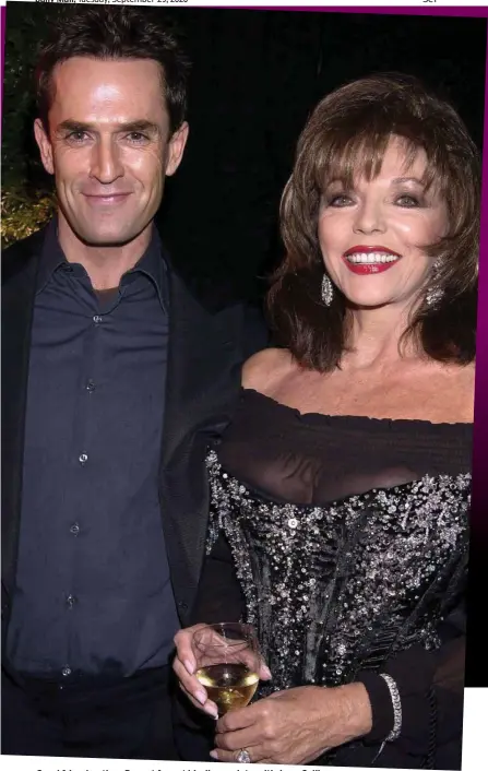  ??  ?? Good friends... then Rupert forgot his dinner date with Joan Collins