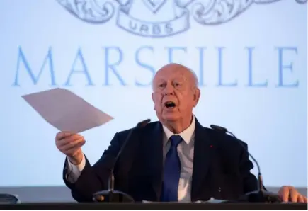  ?? ?? Jean-Claude Gaudin, maire de Marseille, le 20 janvier 2020