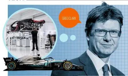  ??  ?? Greg Clark outlined his vision for British car manufactur­ing at the FT Future of the Car Summit