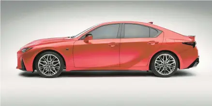  ?? LEXUS ?? The Lexus IS 500 offers a heart-thumping thrill with its V-8 engine.