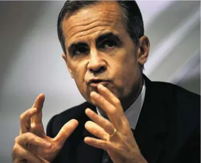  ??  ?? LOW-KEY VISIT: Mark Carney highlighte­d the wider economic effect of the North Sea weakness on Scotland
