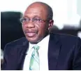  ??  ?? Godwin Emefiele, CBN Governor