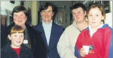  ??  ?? Lismore Presentati­on Secondary School, Principal Anne Fitzgerald with Michelle Milward and daughter Nora and Ita McNamara and her daughter Lorraine at the school’s open evening held in 2000.