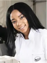  ??  ?? Leigh-Ann Modise says she would like to see more female chefs get the recognitio­n they deserve.