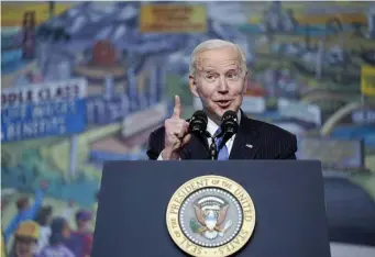  ?? Ap ?? DOESN’T ADD UP: President Biden misreprese­nts the tax status of billionair­es when he talks about the rates they pay.