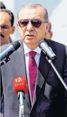  ??  ?? Seit dem Putschvers­uch vom 15. Juli hat der türkische Präsident Erdogan auch gegenüber der EU den Ton verschärft.