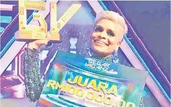  ?? — Picture via Instagram/ Gegar Vaganza ?? ‘Malaysian Idol’ season one winner, Jaclyn Victor had to compete with five other finalists before being crowned champion of ‘Gegar Vaganza’ season nine.