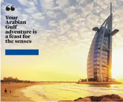  ??  ?? Hotel with a view: The breathtaki­ng Burj Al Arab in Dubai