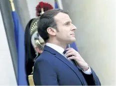  ?? FRACOIS MORI/ THE ASSOCIATED PRESS ?? French President Emmanuel Macron hit back at Syrian President Bashar Assad, after Assad said France was supporting terrorism in the war- torn country.