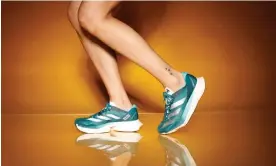  ?? ?? Adidas’s Adziero Adios Pro 3 carbon-fibre running shoes. Photograph: Katherine Anne Rose/The Observer