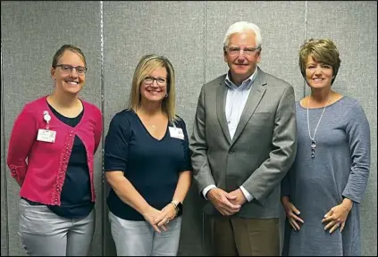  ?? Photo provided/Jenni Miller ?? From left: Sarah Seitz, RN, Julie Albert, RN, Dr. Robert Keighley and Loraine Bernard all play a crucial role in patient care and services offered by Grand Lake Home Health and Hospice.