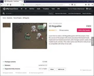  ??  ?? Télécharge­z le projet 2D Roguelike depuis l’Asset Store et importez- le sous Unity 3D.