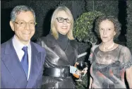 ??  ?? MORE 10 GRACIE SCANDALS: Acclaimed author Jean Stein (above with pals Diane Keaton and art dealer Jeffrey Deitch) leaped to her death at the building earlier this year. Resident Frances Schreuder (inset) was convicted of capital murder after coercing...