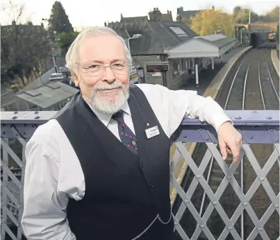  ??  ?? Trevor Francis was station master at Aberdour station for over 20 years. Picture: Alan Richardson.