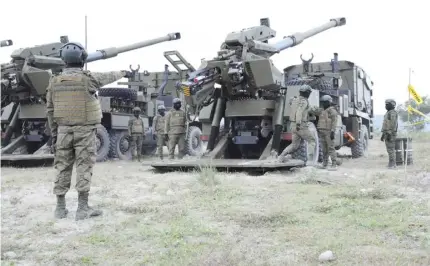  ?? PHOTOGRAPH COURTESY OF PHILIPPINE ARMY ?? MEMBERS of the Philippine Army showcase their defense capabiliti­es during the Combined Arms Training Exercise Katihan’s Battle Period at Col. Ernesto Rabina Air Base in Capas, Tarlac.