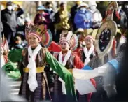  ?? ZHANG RUFENG / XINHUA ?? Artists perform a classic Tibetan Opera in Lhasa, Tibet autonomous region, on Feb 25 to celebrate Losar, the Tibetan New Year, which fell on Feb 21.