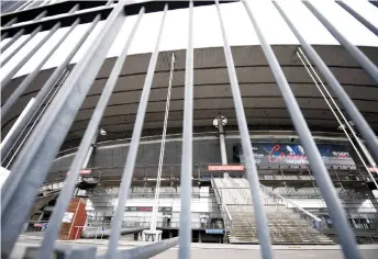  ?? — AFP file photo ?? File photo of the entrance to the Stade de France stadium in Saint-Denis near Paris.