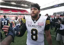  ??  ?? Hamilton Tiger-Cats quarterbac­k Jeremiah Masoli