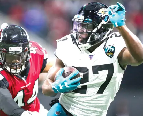  ?? CARMEN MANDATO/GETTY IMAGES ?? Leonard Fournette, who signed with the Bucs late Wednesday, was taken two spots behind Mitch Trubisky in the 2017 NFL Draft.