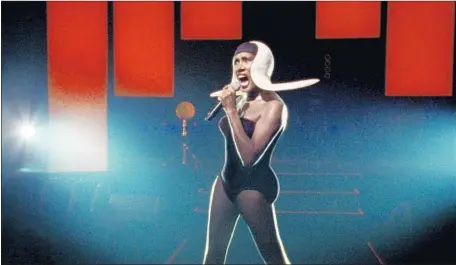  ?? Kino Lorber ?? CONCERT FOOTAGE and personal moments in “Grace Jones: Bloodlight and Bami” offer a revealing portrait of the dynamic performer.