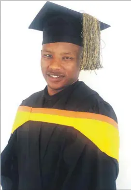  ??  ?? On and off the field: Jerry Nqolo has been supported by Momentum in his endeavours as a cricket player, and for his degree studies at the University of Fort Hare.