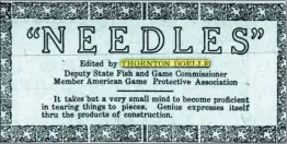  ?? Courtesy photo ?? This was one of the many columns 1920s Signal Editor Thornton Doelle penned. Forest ranger, lawman, actor, Doelle was the SCV’s first cowboy poet.