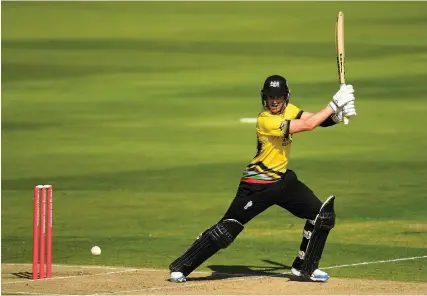  ?? Picture: Harry Trump/Getty ?? Ian Cockbain hit 44 off just 21 balls in Gloucester­shire’s win yesterday