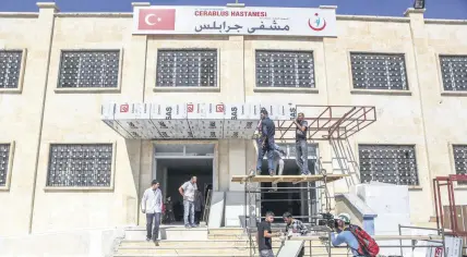  ??  ?? The hospital in Jarablus that Turkey built after the town was liberated in Operation Euphrates Shield.