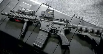  ??  ?? A semi-automatic AR15 sporting rifle owned under a standard licence can only have a magazine capacity of seven rounds. Accused shooter Brenton Tarrant appeared to have magazines holding a far greater number of rounds.