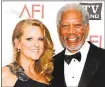  ?? FRAZER HARRISON/GETTY IMAGES ?? Producing partners Lori McCreary and Morgan Freeman.