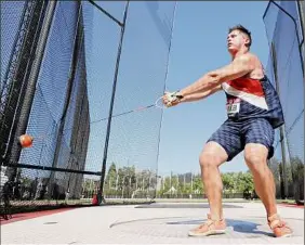  ?? Cliff Hawkins / Getty Images ?? Averill Park’s Rudy Winkler, who set an American record at the U.S. Olympic qualifier last month, says no spectators is the norm for his event.