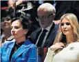  ??  ?? President López Obrador with his wife Beatriz Gutierrez at his investitur­e, below. Above, his friend Jeremy Corbyn sits behind Ivanka Trump at the ceremony