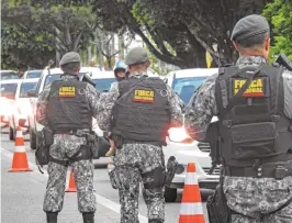  ?? EFE ?? Fuerzas federales apoyaron a l a policía en la vigilancia en el estado