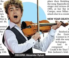  ?? ?? RECORD: Alexander Rybak