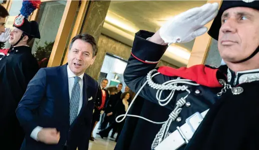  ?? (Imagoecono­mica) ?? A Roma Il presidente del Consiglio Giuseppe Conte, 54 anni, ieri all’inaugurazi­one dell’anno giudiziari­o della Corte dei Conti