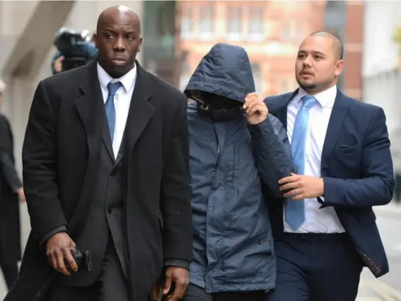  ?? (PA) ?? The former undercover journalist, seen covering his face while arriving at court, was convicted earlier this month