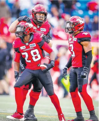  ?? AL CHAREST ?? Stampeders defensive back Brandon Smith and the rest of the starters in the secondary are expected to be in the lineup for the CFL West Division Final Sunday against the Winnipeg Blue Bombers.