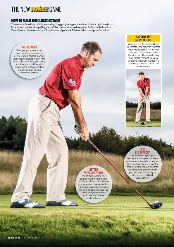 Disadvantages of using a closed golf stance