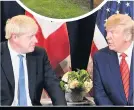  ??  ?? The incident near RAF Croughton, inset above, will be a test of Boris Johnson‘s relationsh­ip with Trump