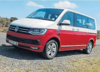  ??  ?? The Caravelle adds a splash of colour to the Karoo with its Heritage redand-white paint job. Below left: If the budget doesn’t stretch into Caravelle territory, the VW Caddy is a smaller but still versatile alternativ­e with up to seven seats.