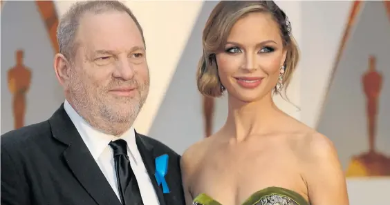  ?? REUTERS ?? Separación. Luego del escándalo, la británica Georgina Chapman rompió su relación de diez años con Weinstein.