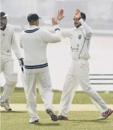  ??  ?? Sewerby celebrate a wicket during the 2019 campaign